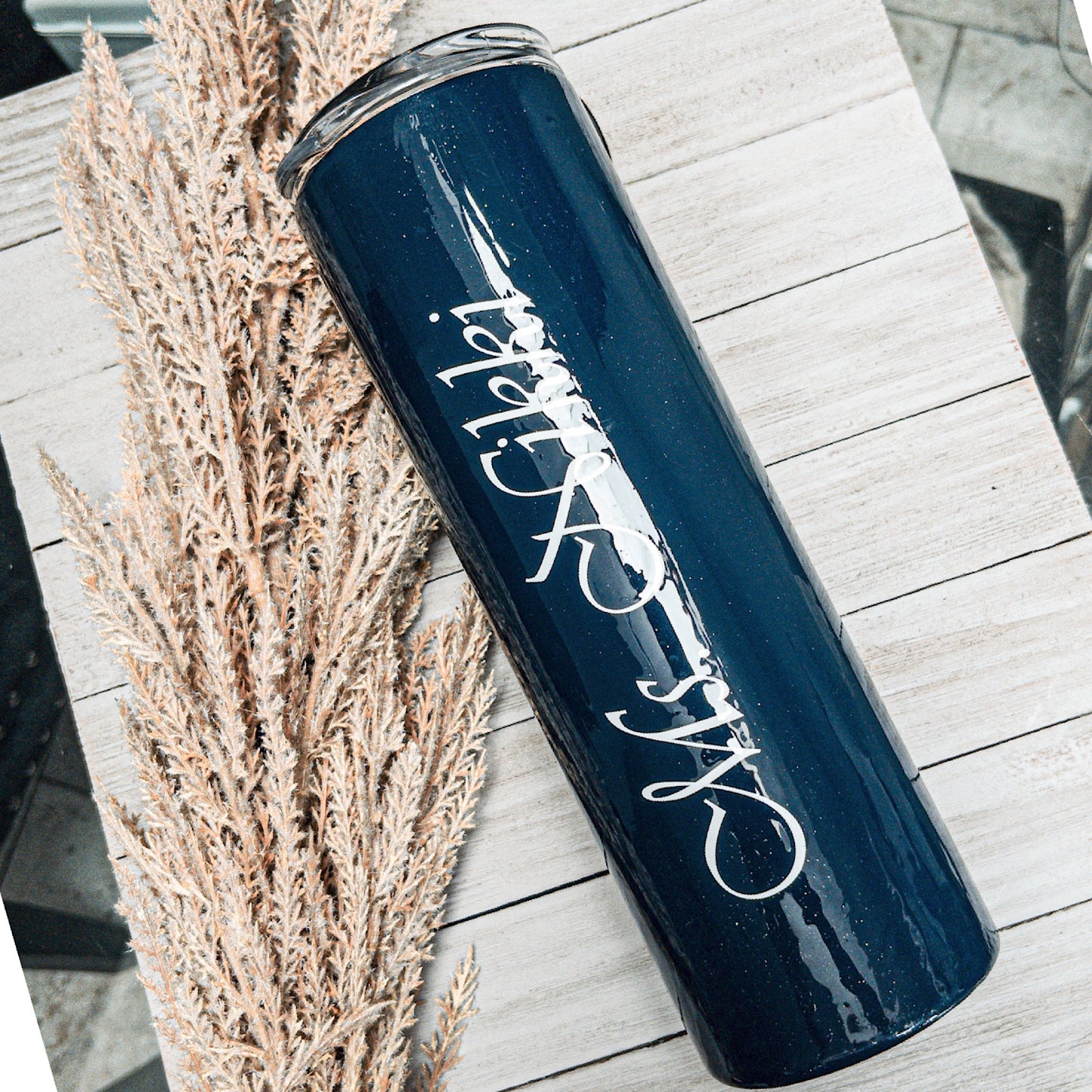 Custom Personalized  Yankee Rhinestone Tumbler Cup With Lid