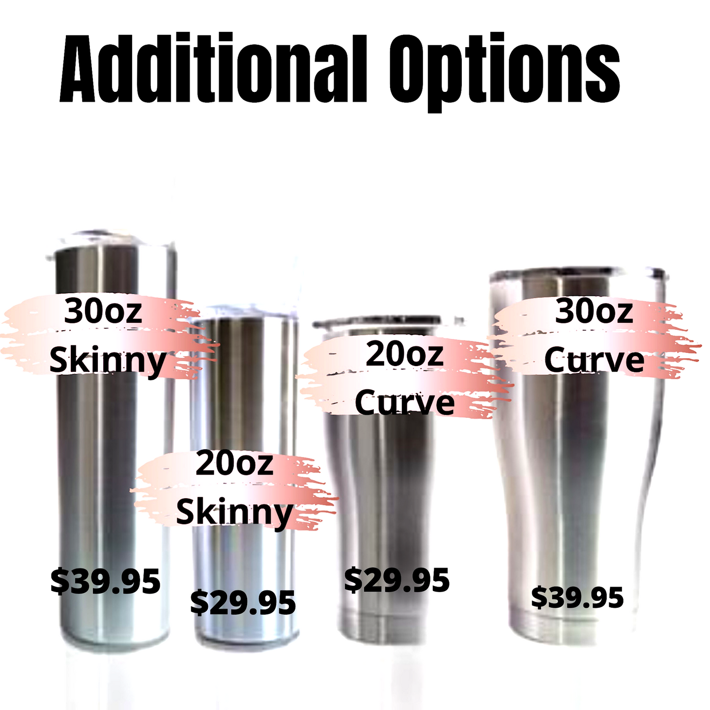 Custom Personalized Rose Gold Glitter Tumbler