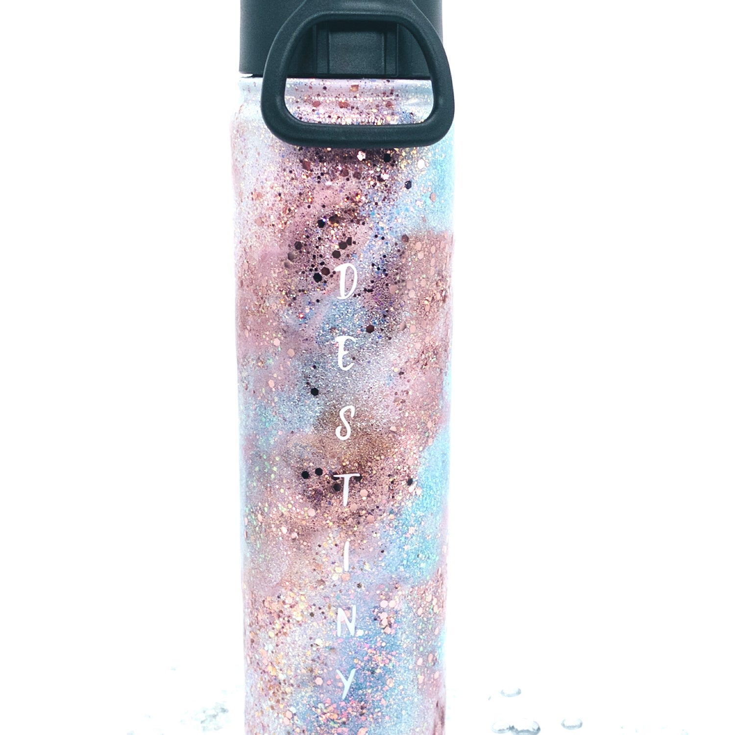 glitter water bottle