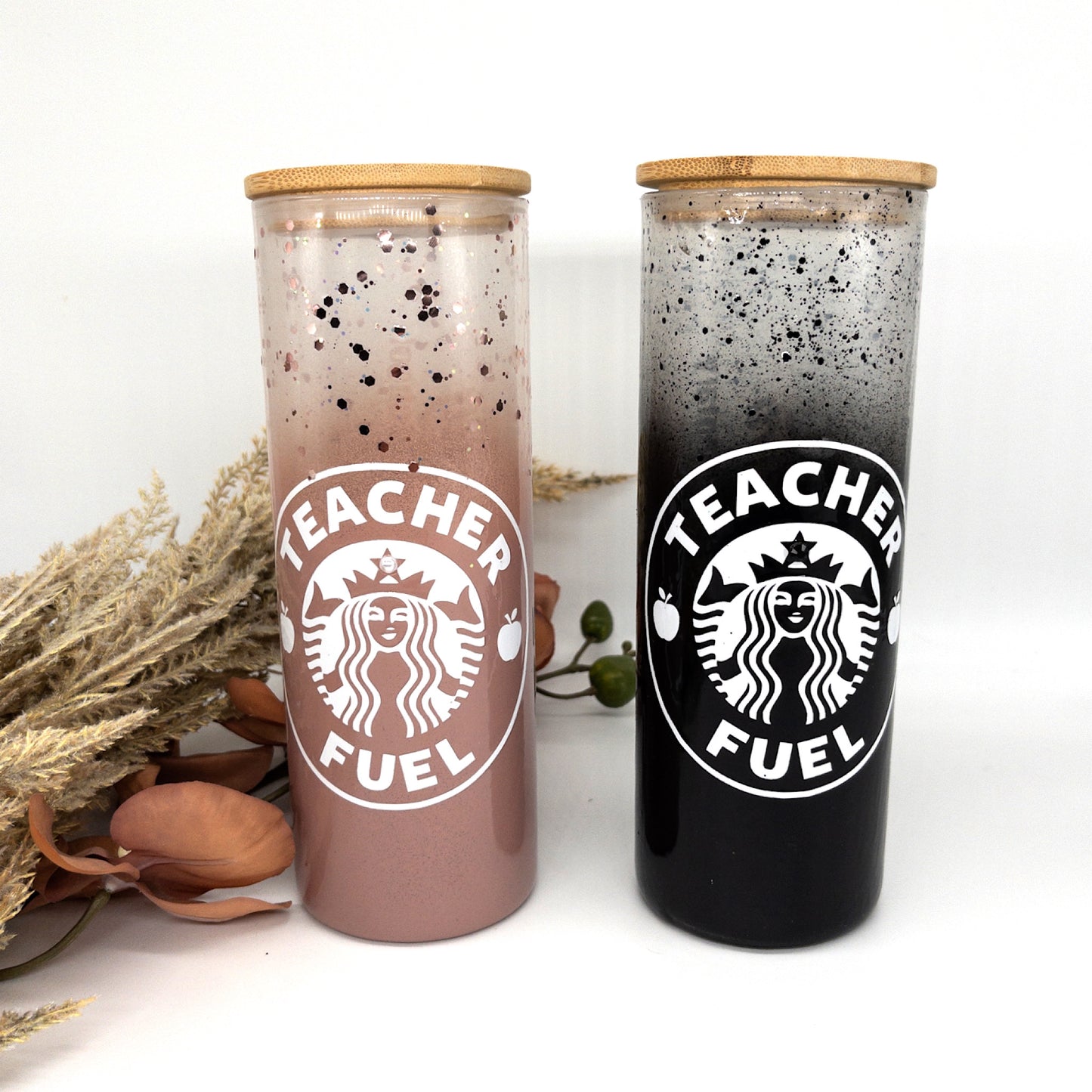 Custom Personalized Glass Frosted Matte Starbucks Teacher Tumbler