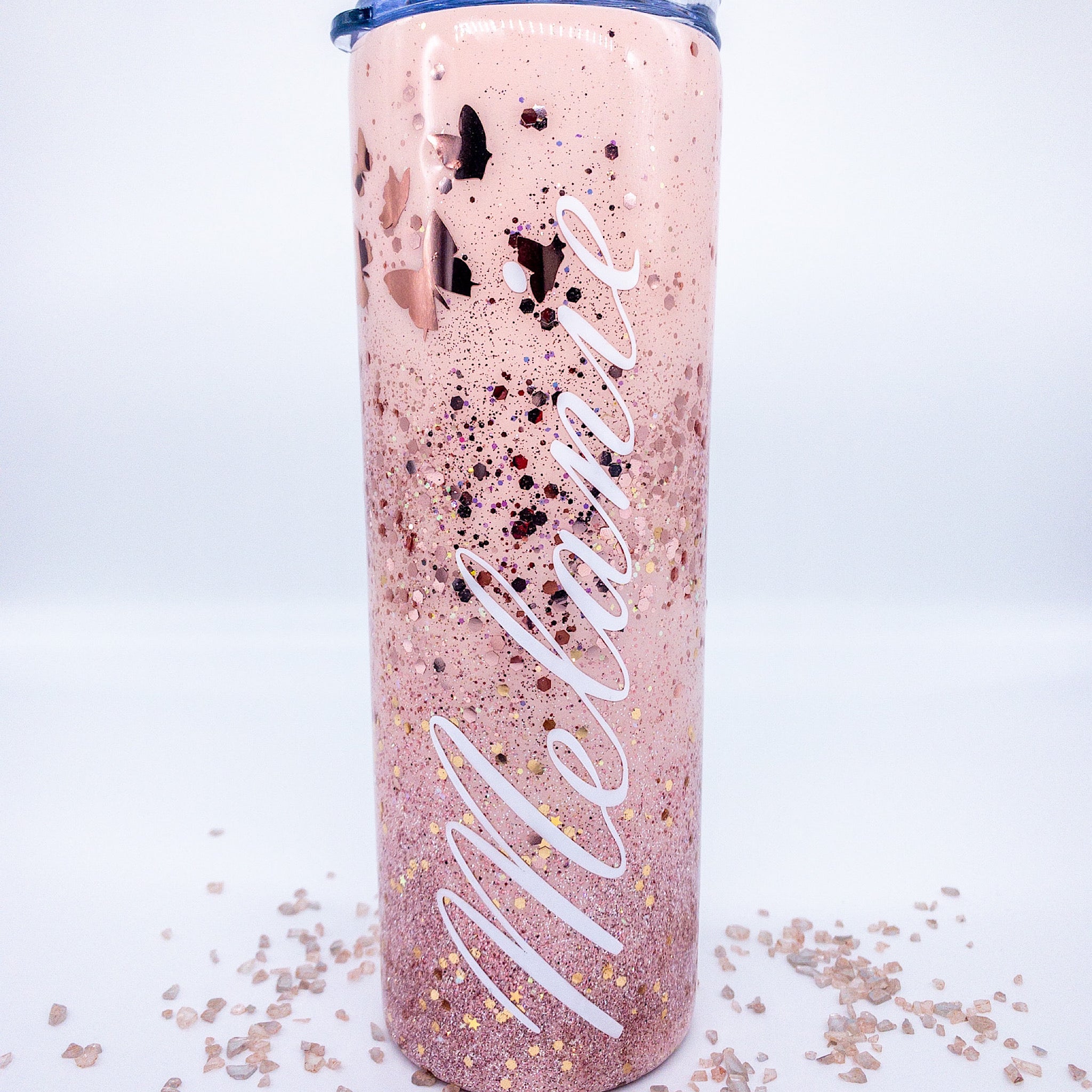 Hot Pink Milky Way Glitter Tumbler | Personalized Tumblers