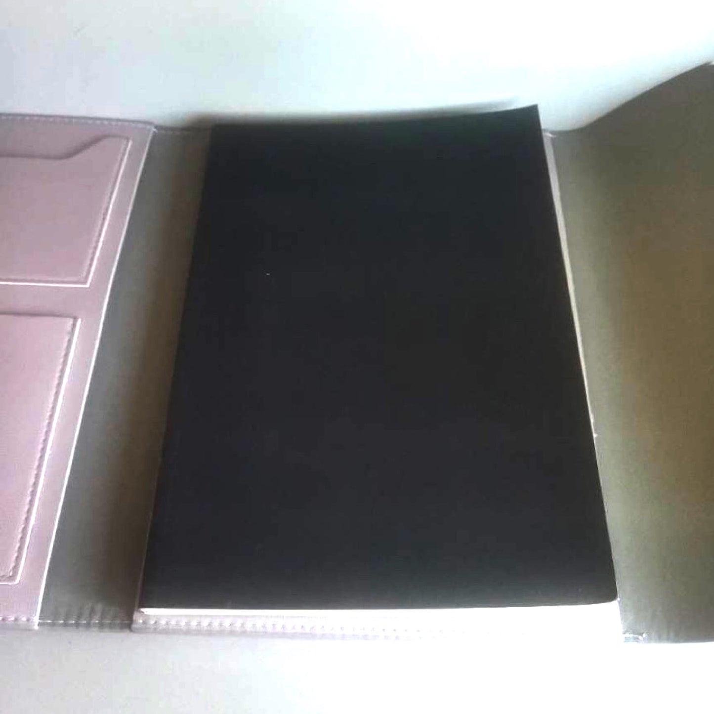 Custom Personalized PU Soft Leather Stylish Daily Planner Journal Agenda Notebook. Pink Black with Metal Closure Studs.