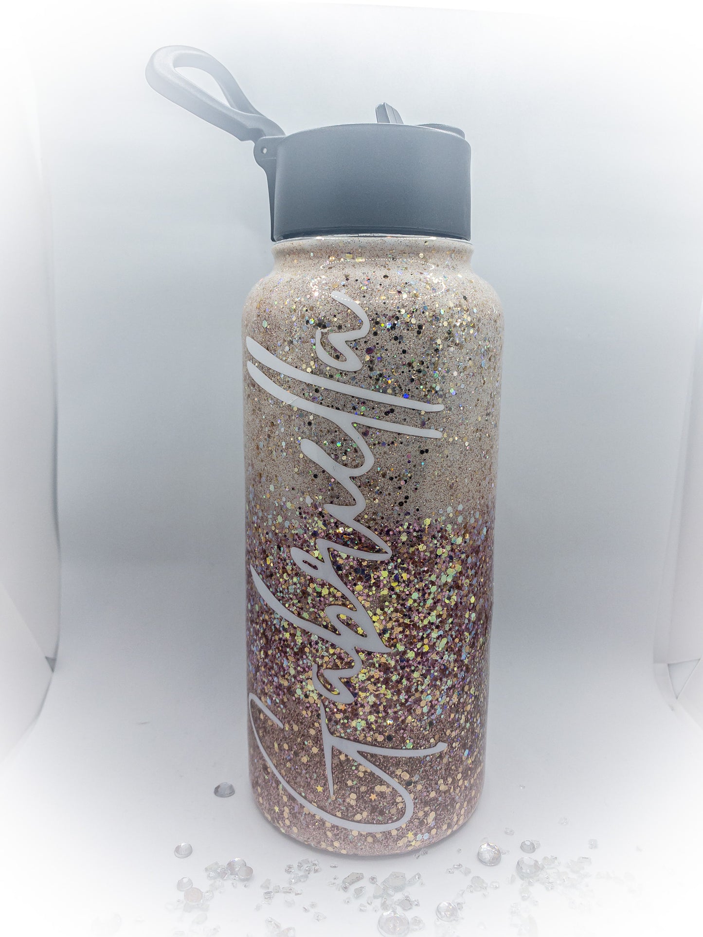 Custom Personalized Rose Gold Water Bottle