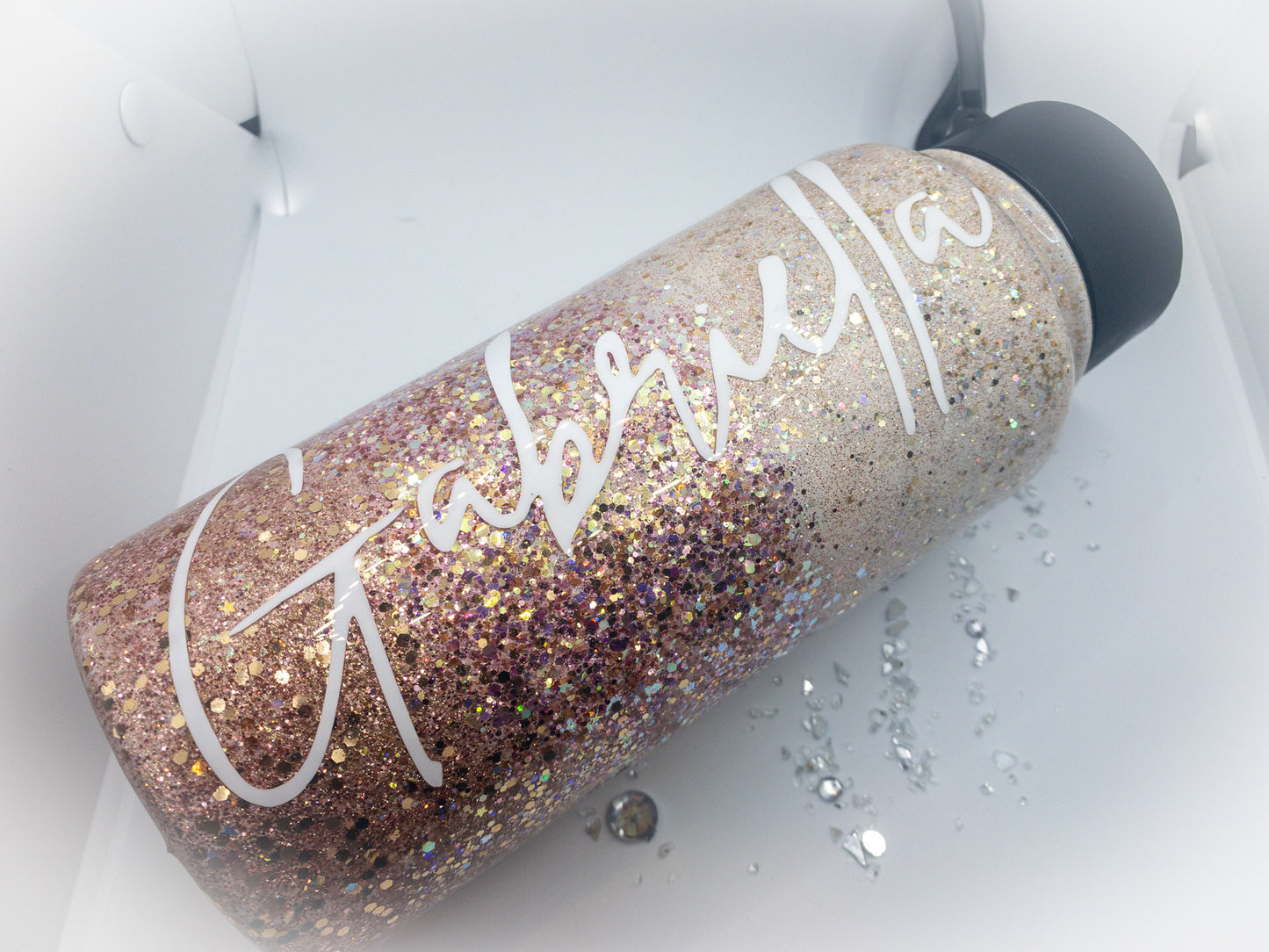Custom Personalized Rose Gold Water Bottle