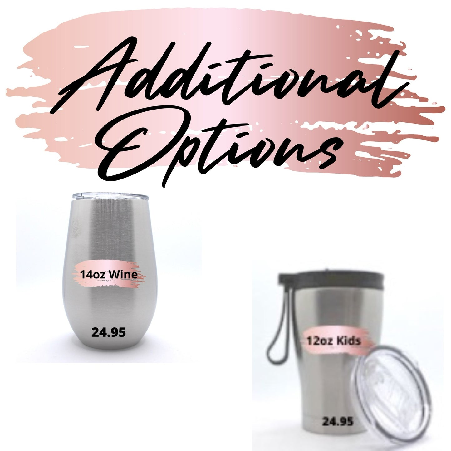 Custom Personalized  Pink Glitter Tumbler Cup With Lid