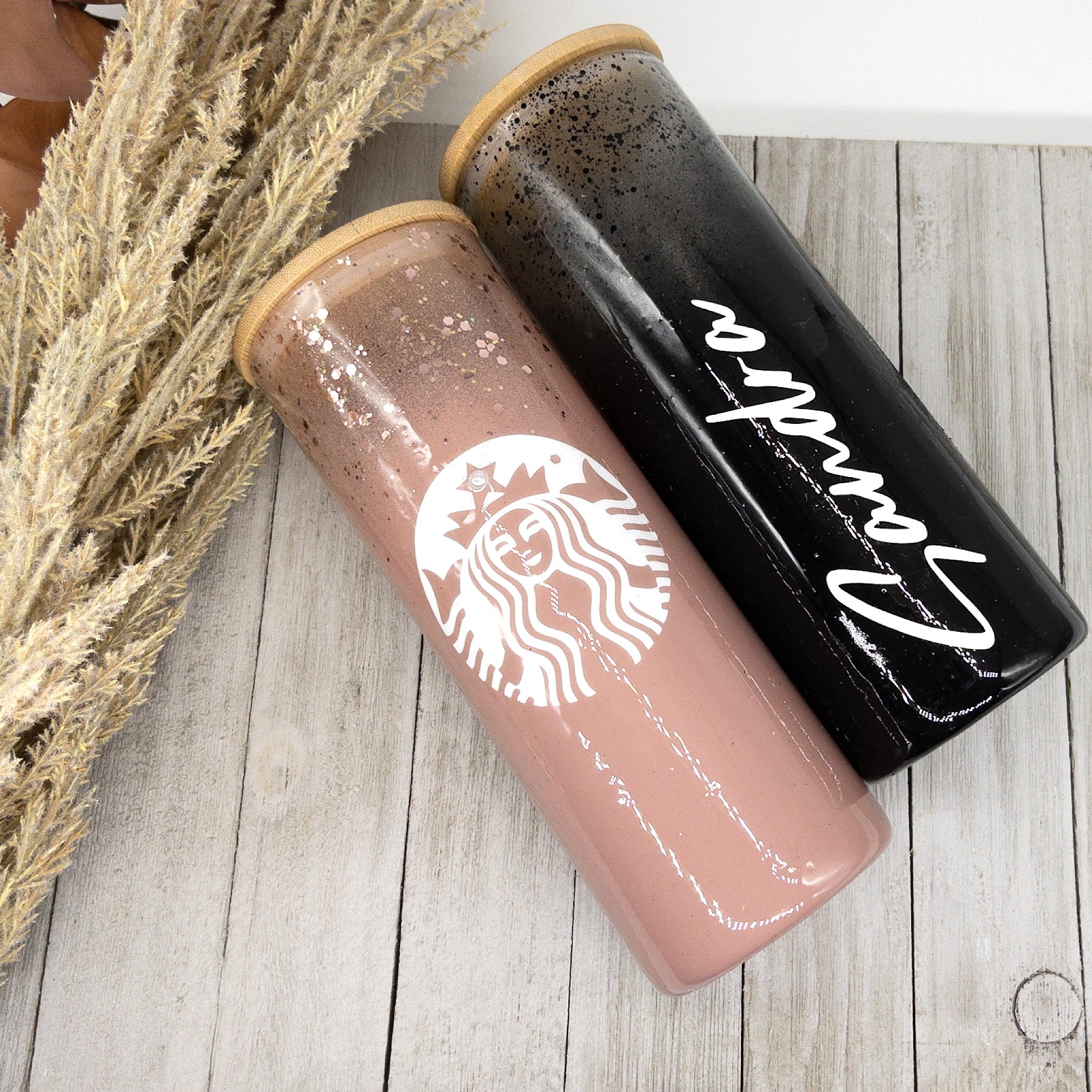 Custom Personalized Glass Frosted Matte Starbucks Tumbler – Empire
