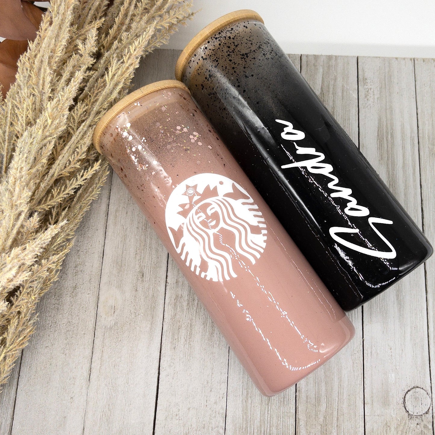 Custom Personalized Glass Frosted Matte Starbucks Tumbler