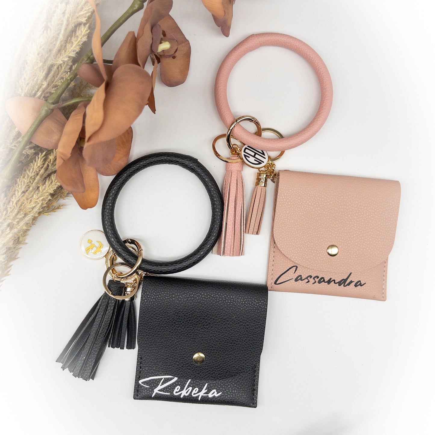Personalized Wristlet Wallet Keychain