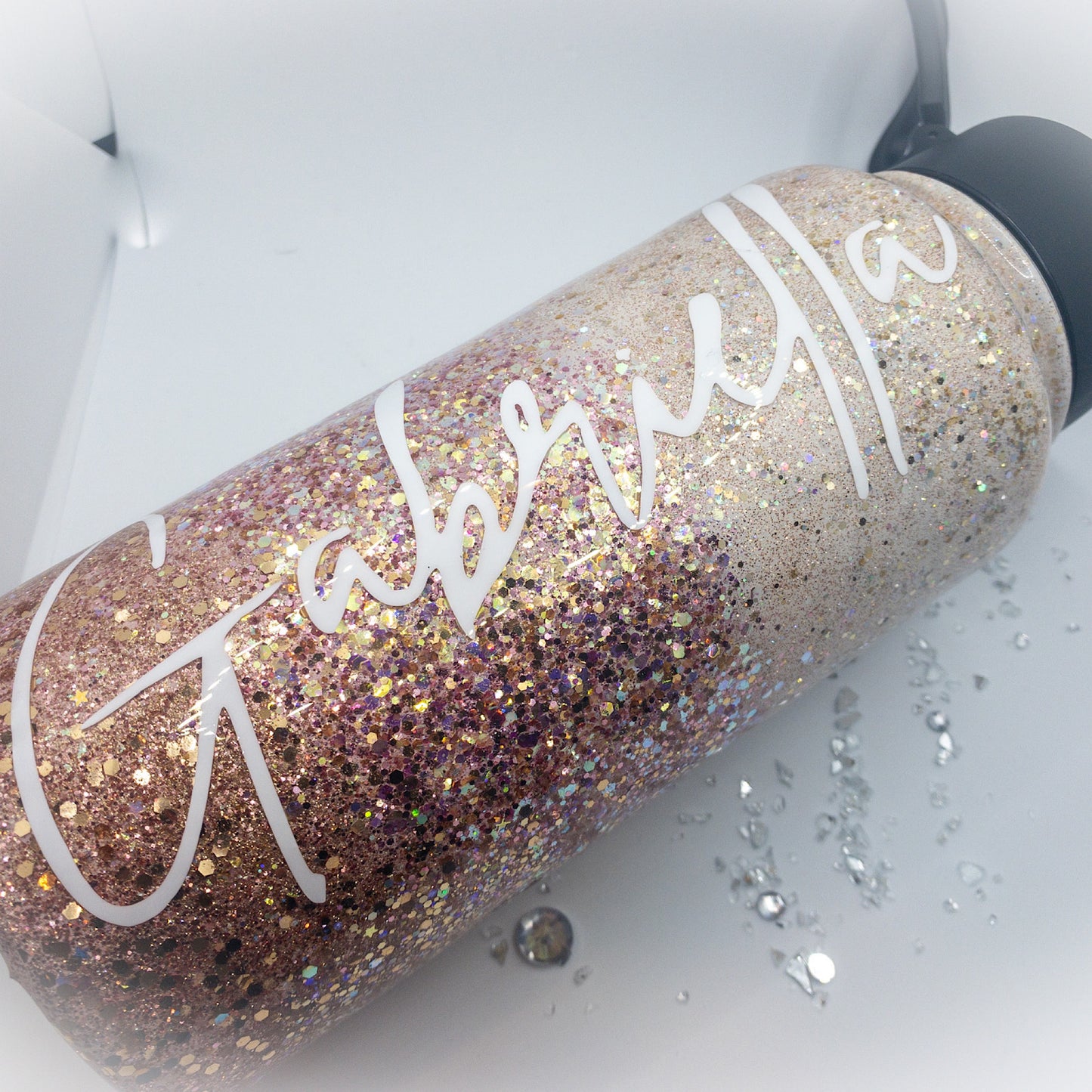 Custom Personalized Rose Gold Water Bottle