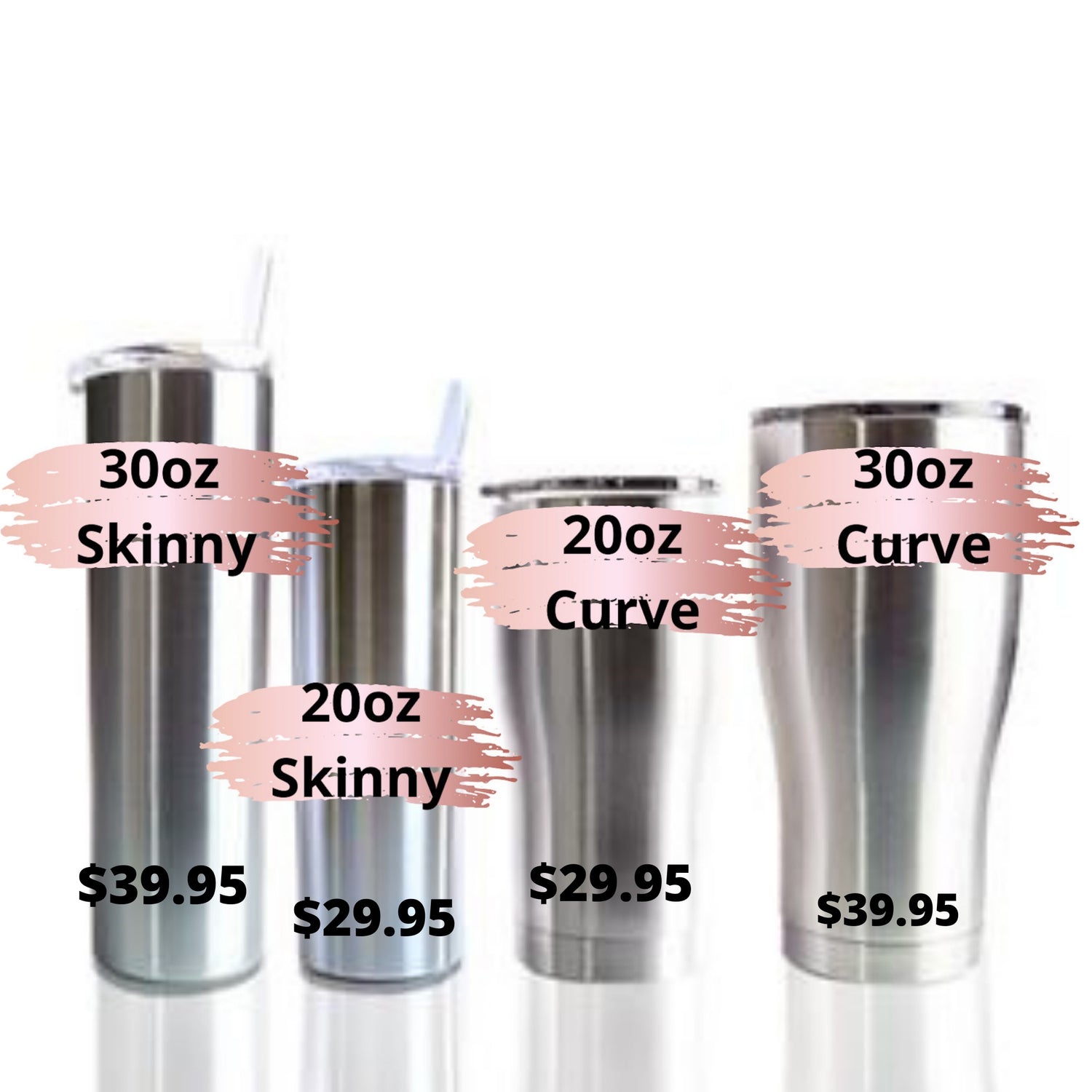 Write Your Own Personalized 20 oz. Stainless Steel Tumbler- White