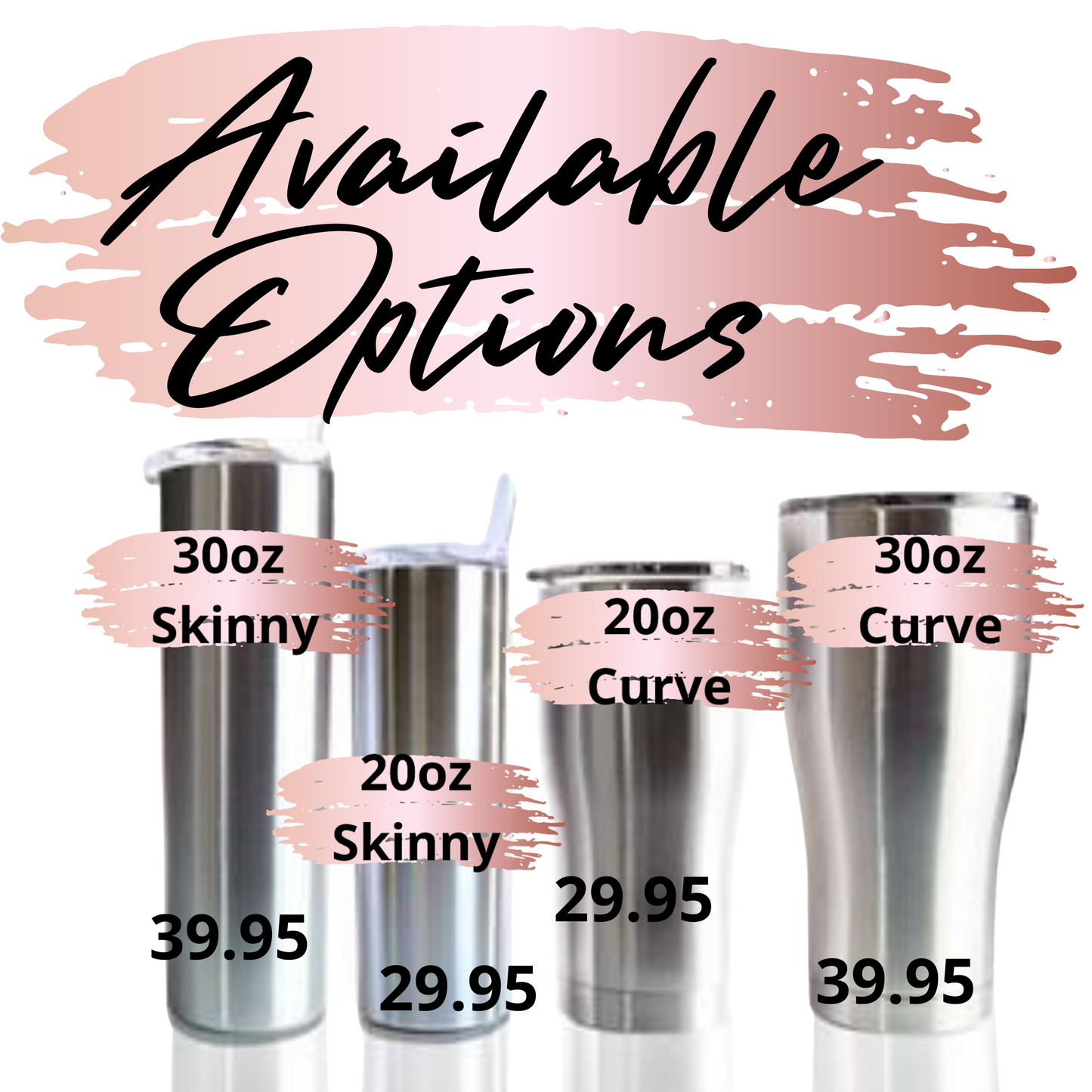 Rose Gold And Black Skinny Stainless Steel “Midnight Sunset” Glitter Tumbler Cup