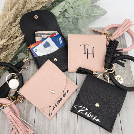 Personalized Wristlet Wallet Keychain
