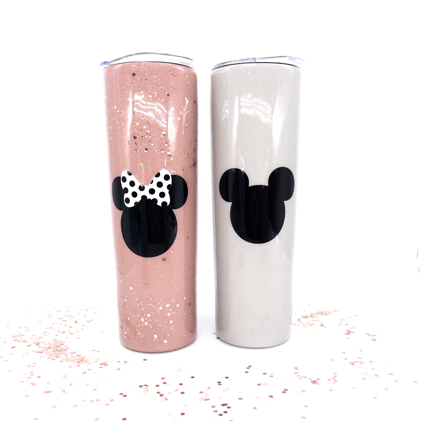 Mickey and Minnie Personalized Tumbler Cup With Lid