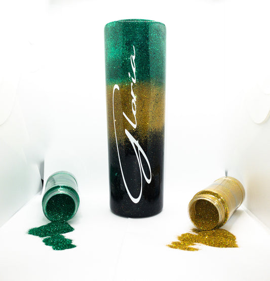 Jamaican tumbler cup with lid and straw
