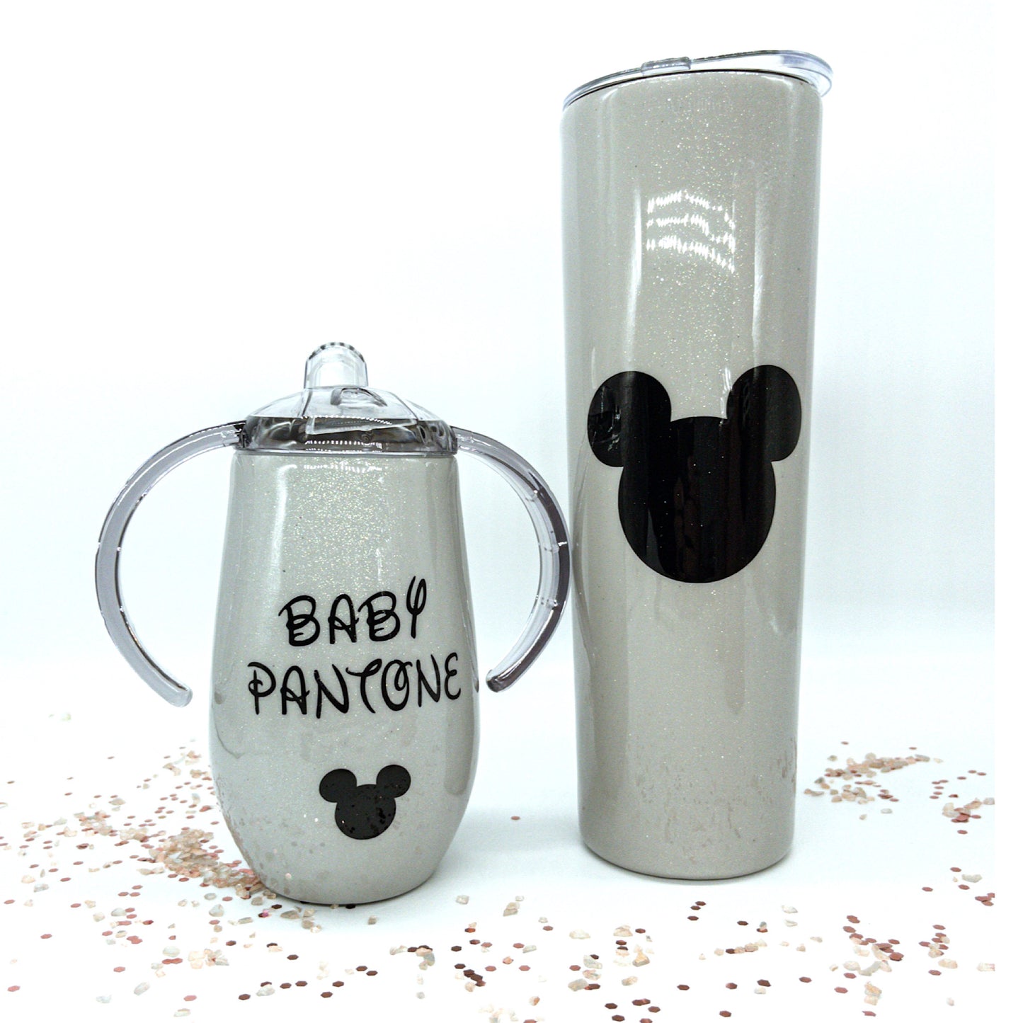 Mickey and Minnie Personalized Tumbler Cup With Lid