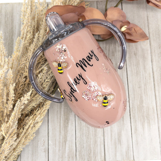 Custom Personalized Rose Gold Sippy Cup